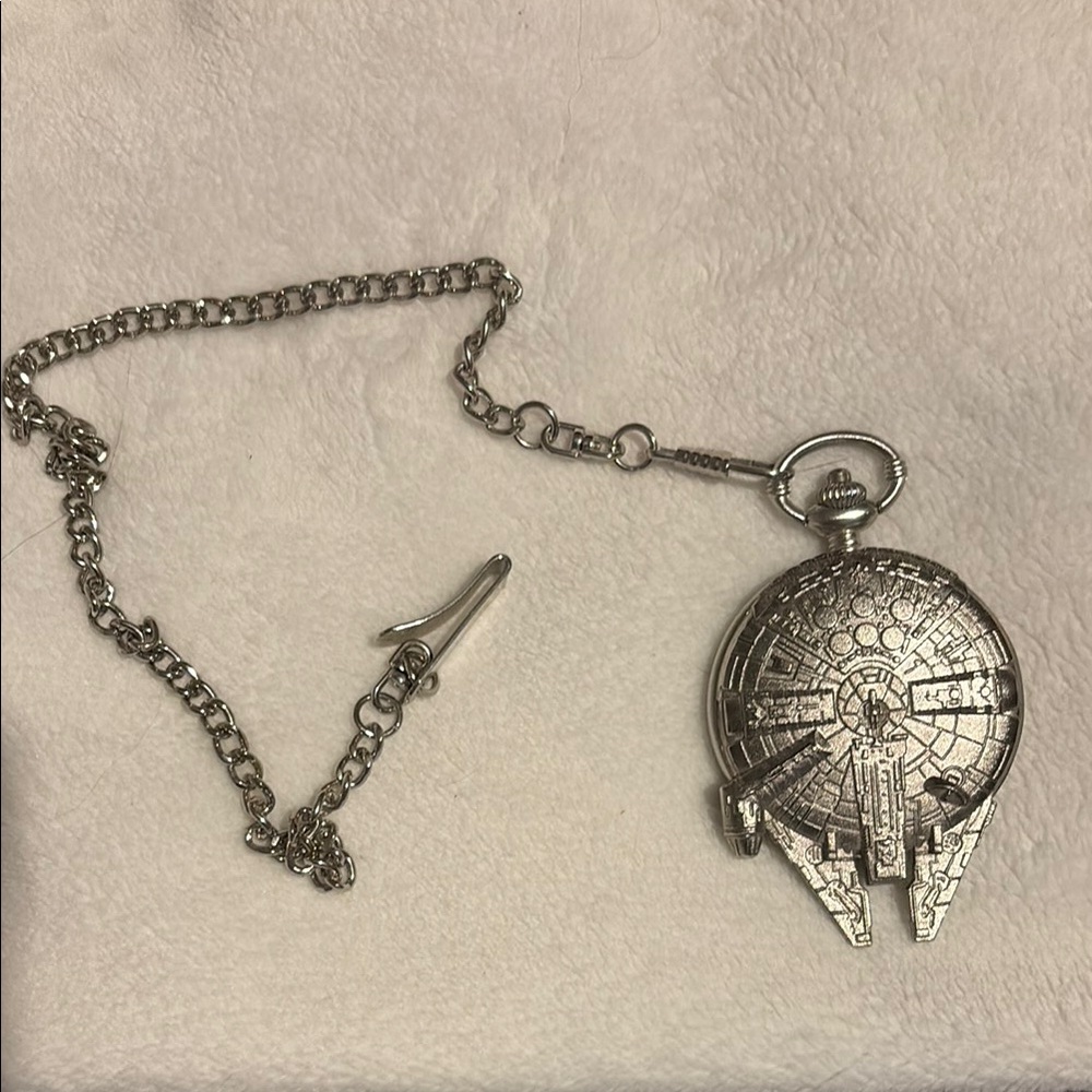 Silver Intricate Pocket Watch Jewelry